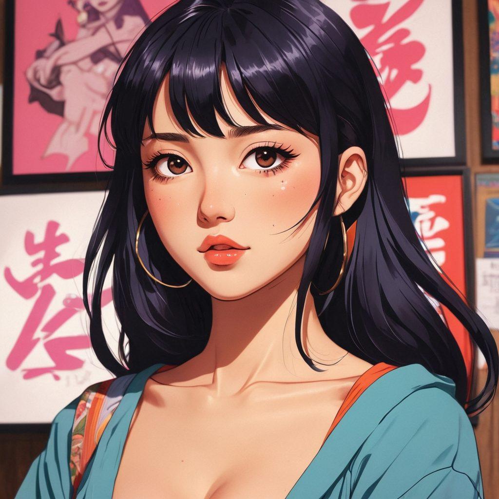 A colorful montage depicting the evolution of adult anime art, showcasing key scenes from iconic hentai works, surrounded by abstract interpretations of modern animation styles. Integrate charismatic characters, expressive faces, and dynamic poses, emphasizing emotional depth and creativity. Include elements that suggest cultural influence and societal conversations around this genre. Use a mix of traditional and digital art techniques for a lively feel. vibrant colors. super-realistic.